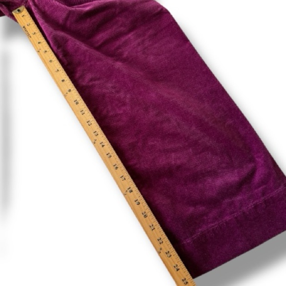 Anthropologie Maeve The Colette Wide-Leg Corduroy Crop Pants Size 26 Violet - Picture 10 of 11